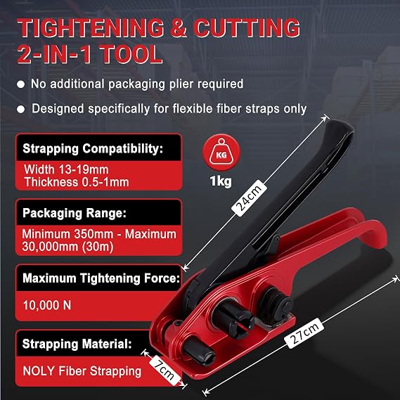 BAOSHISHAN Banding Strapping Kit 13-19mm Manual Strapping Tools