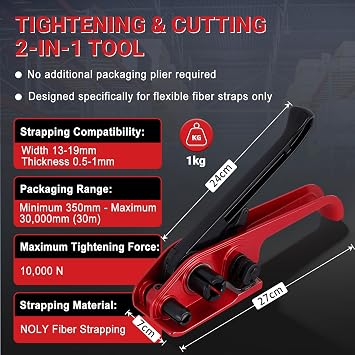 BAOSHISHAN Banding Strapping Kit 13-19mm Manual Strapping Tools