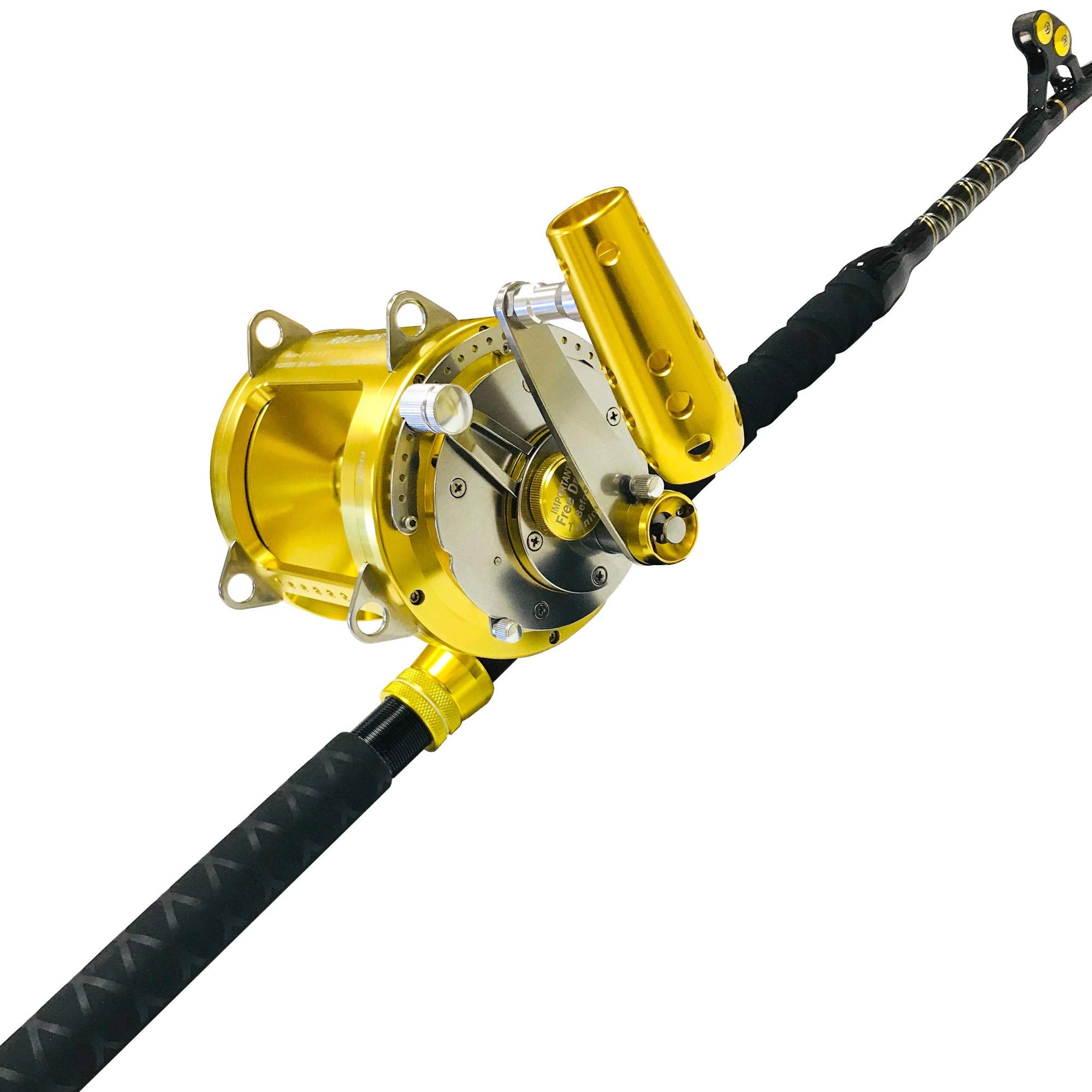 EatMyTackle 80 Wide 2 Speed Fishing Reel on a 160-200 lb. Blue Marlin Tournament Edition Rod…