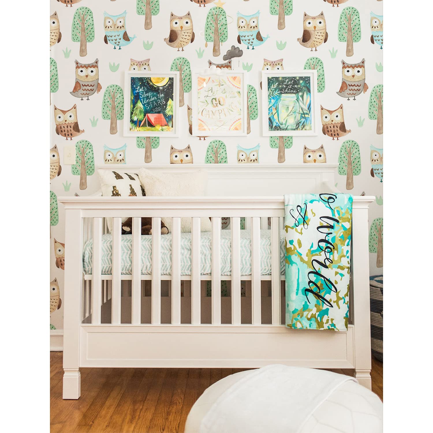 Papier Peint Auto-Adhésif Owls Fairy Tale Coloray 250x250 cm pour Décoration Murale