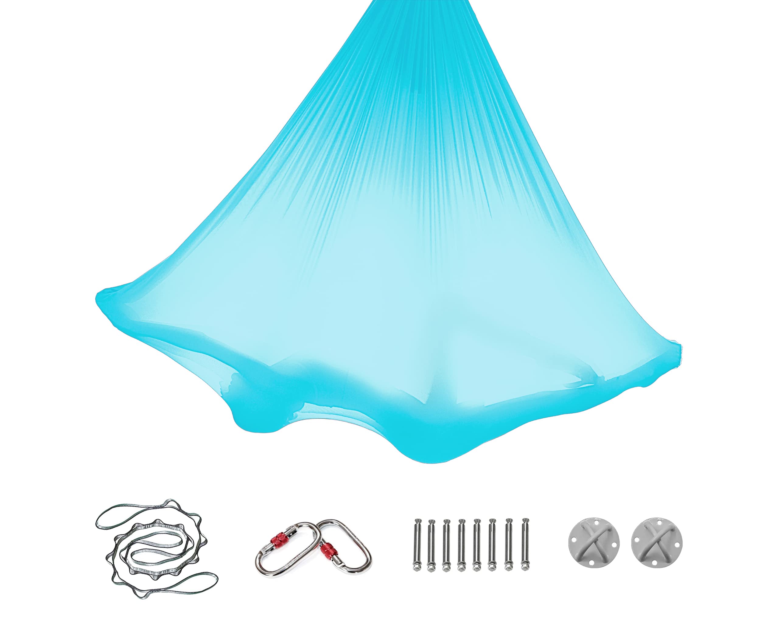 Photo 1 of **USED**  Sensory Swing for Adults - Full Sized Professional Therapy Hammock & Mounting Kit - Large, 16x9 ft. Supports up to 220 lbs - Stretch Fabric for Stress Relief, Relaxation & Decompression (Blue Dream)