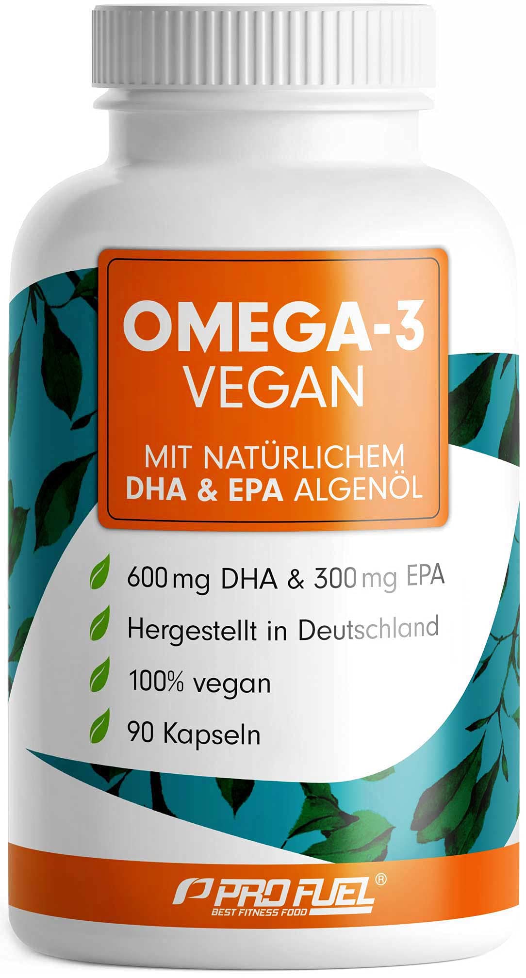 ProFuel Omega-3 vegan Kapseln 90x - Algenöl, 2000 mg pro Tag