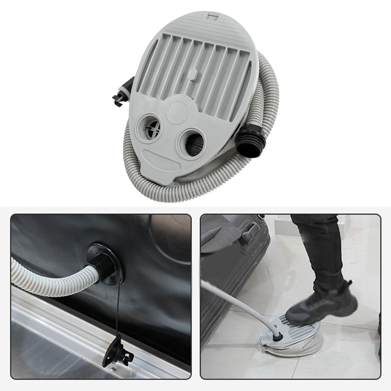 Boot Fußpumpe Aufblasbare Luftpumpe, Aufblasbare Bootspumpe Kajak Fahren, Luft Fußpumpe Mini Schritt Schnelle Inflator, Blasebalg Fußpumpe, Pumpenkajak zum Angeln Schlauchboot Schlauchboot