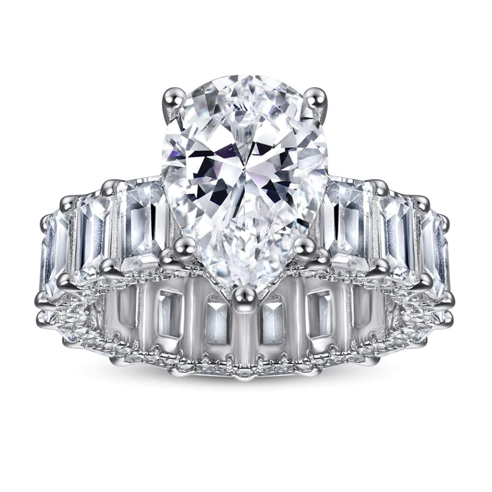 Anelli personalizzati da donna, regalo economico, gocce d'acqua, in argento Sterling, per San Valentino