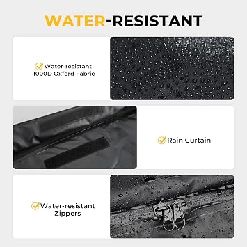 BougeRV Hitch Cargo Carrier Bag 12 Cubic Feet 1000D Waterproof Expandable | Hitch Basket Bag for Car Truck SUV Van, 48L x 20W x 22H, 6 Reinforced Straps, Foldable with Storage Bag