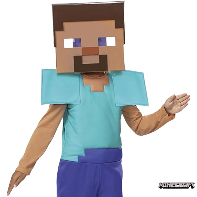 Foto 4 de 8 de Disfraz para Niños Minecraft Steve 2 Piezas