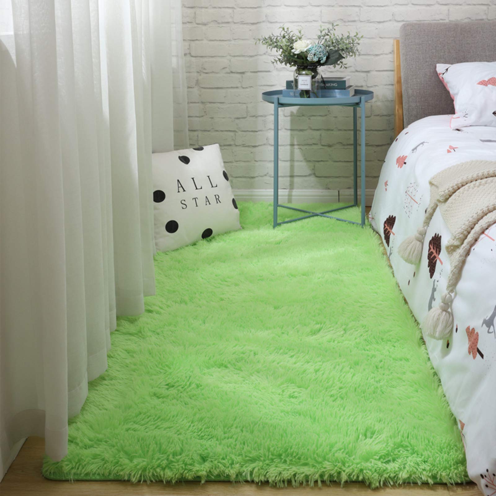 Tapis rectangulaire ultra doux 140x200 cm lavable et moderne pour le salon