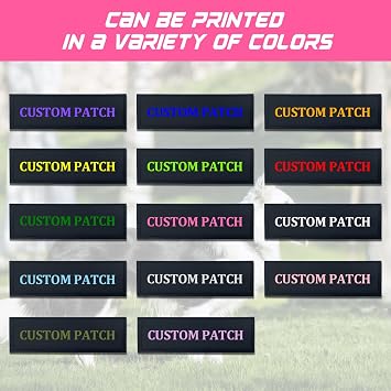 ORYG Custom Dog Harness Patches - Personalised Removable Name Patches for Stylish & Waterproof Dog Vest