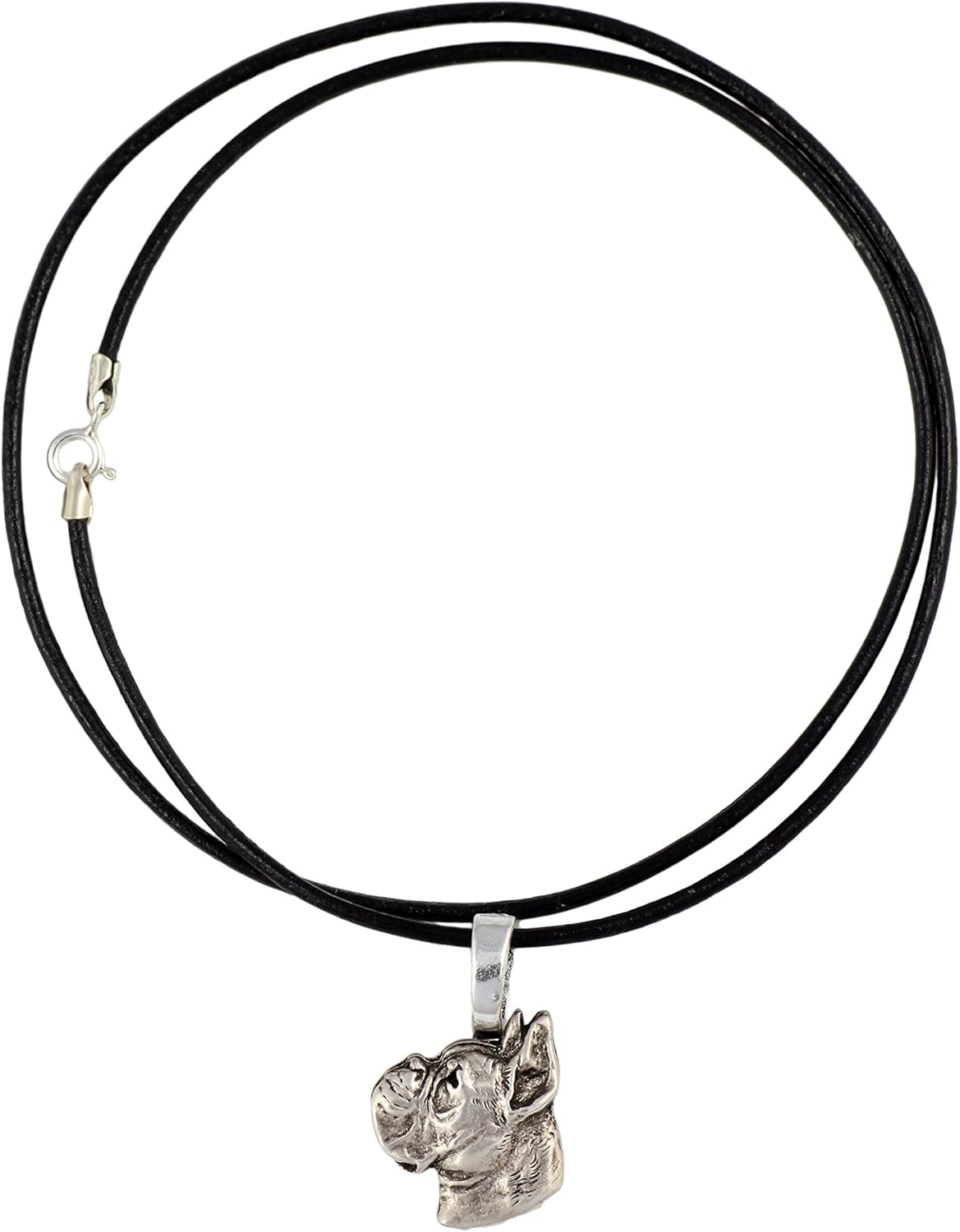 Art-Dog Collection Dog Pendant – Dog Breeds Jewelry - Handmade Dog Necklace with ZnAl Base and Silver Coating – Silver Dog Necklaces for Men and Women – Boxer