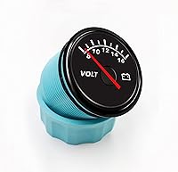 Vista 4 de 52mm (2") Universal Voltímetro Puntero Voltaje 12V 8-16V con Retroiluminación Roja para Barco Marino, Yate, Auto, Motor