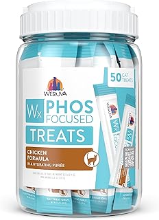 Wx Phos Focused, Chicken Formula Lickable Cat Treats, 0.5oz Tube, Pack of 50
