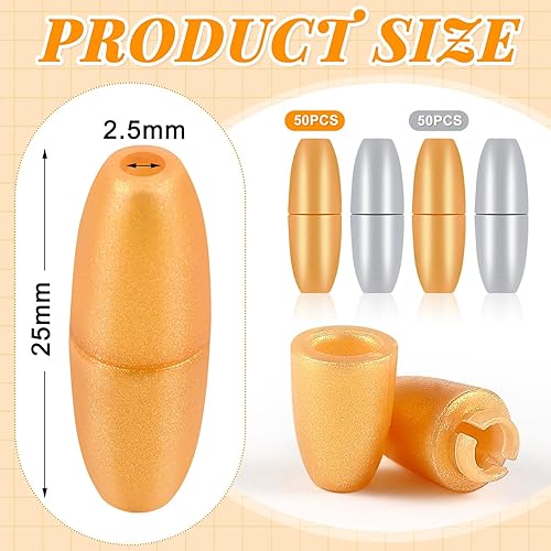 Miniatura 8 de 100 piezas de conectores de barril de cuentas de cierre, cierre de seguridad, cierres de seguridad de plástico para collares, pulseras, joyas (negro)