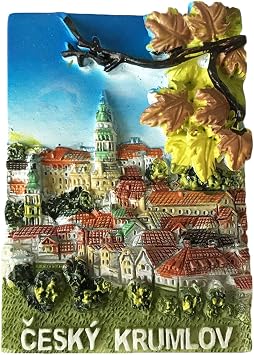 3D Czech Cesky Krumlov Refrigerator Magnet Tourist Travel Souvenirs Handmade Resin Craft Magnetic Stickers Home Kitchen Decoration Fridge Magnet Collection Gift