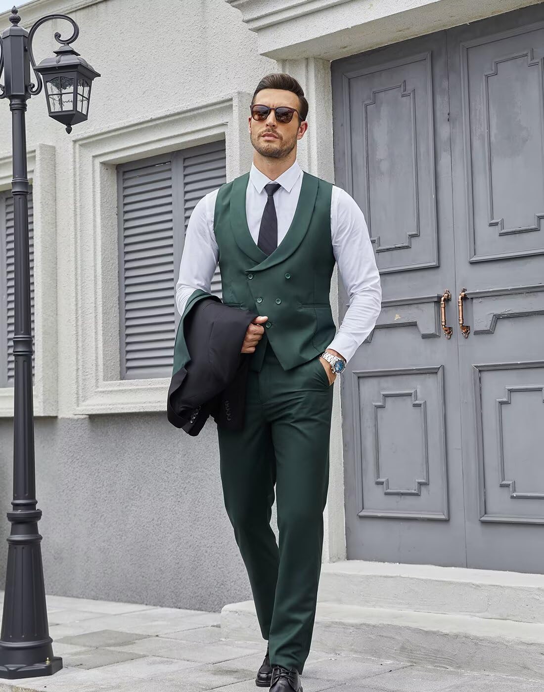 3 Piece Men Wedding Tuxedo Suit Set Regular Fit Men's Suit Blazer Vest Pants Prom Suits Set