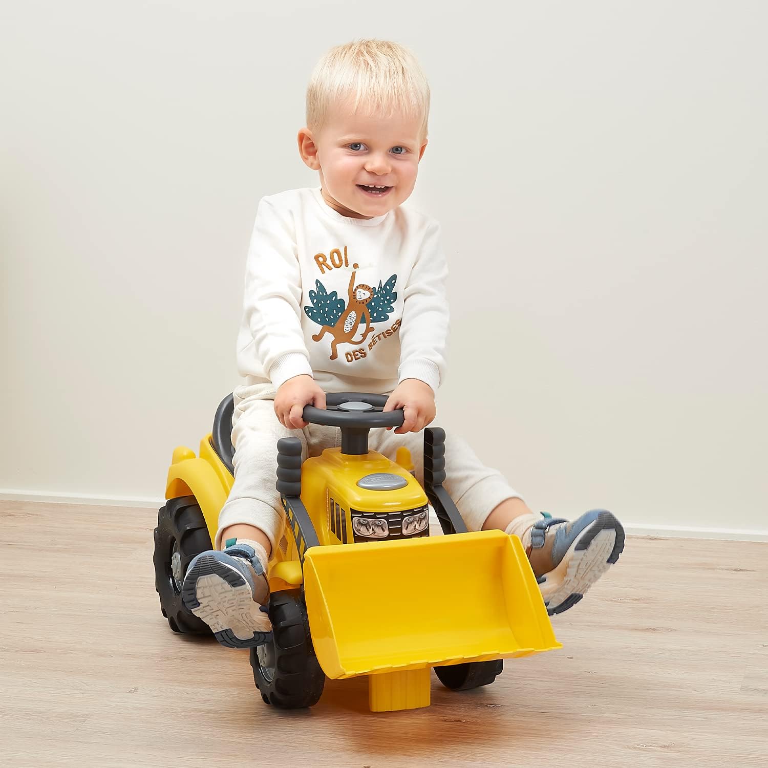 Ecoiffier 497 Tracto Excavator Carrier JOUETS ECOIFFIER-497-Ride-on Shovel-Outdoor Game for Children-12-36 Months-Origin France Guarantee, Yellow