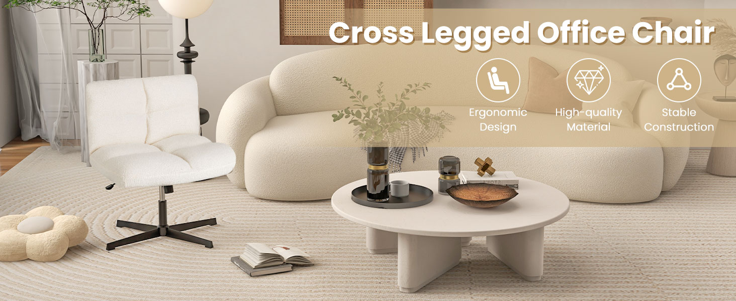 Amazon.com: Giantex Criss Cross Chair, Faux Fur Armless Cross