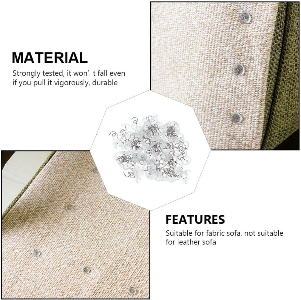 150pcs Spiral Push Pins Non-Slip Round Bed Skirt Pins for Upholstery Fastening, Secure Dust Ruffle Holders for Bedding Accessories in Home Use