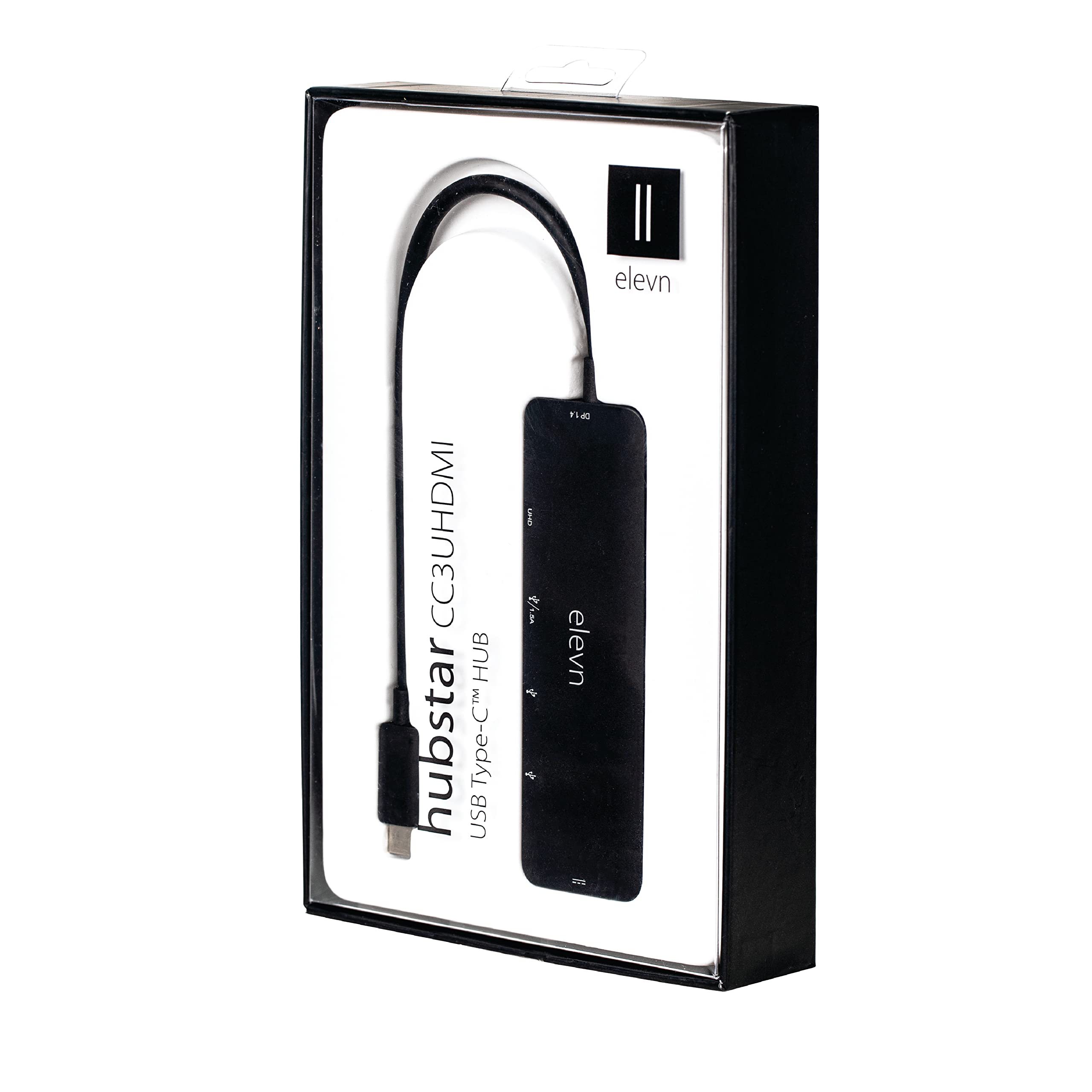 elevn HDMI hubstar 4-Port Hi-Speed 3.0 Type C USB Hub with 5 Gbps Speed, LED Indication, 22cm Cable, Multi Device Connection, Plug Play Usage and Lightweight Design - (Matte Black) (B0C1T2CBH2) Amazon Price History, Amazon Price Tracker