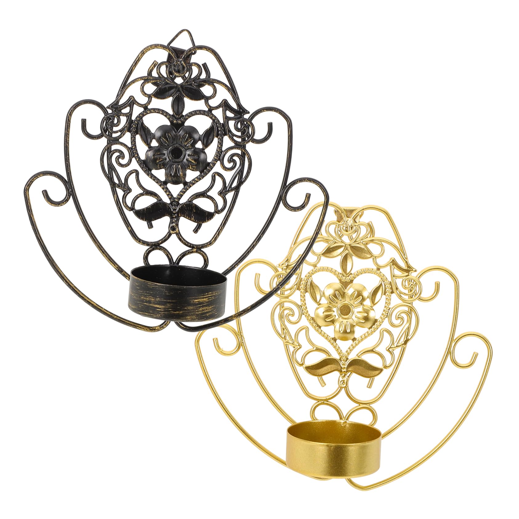 2 candelabros de pared de metal ideales para colgar en fiestas y eventos