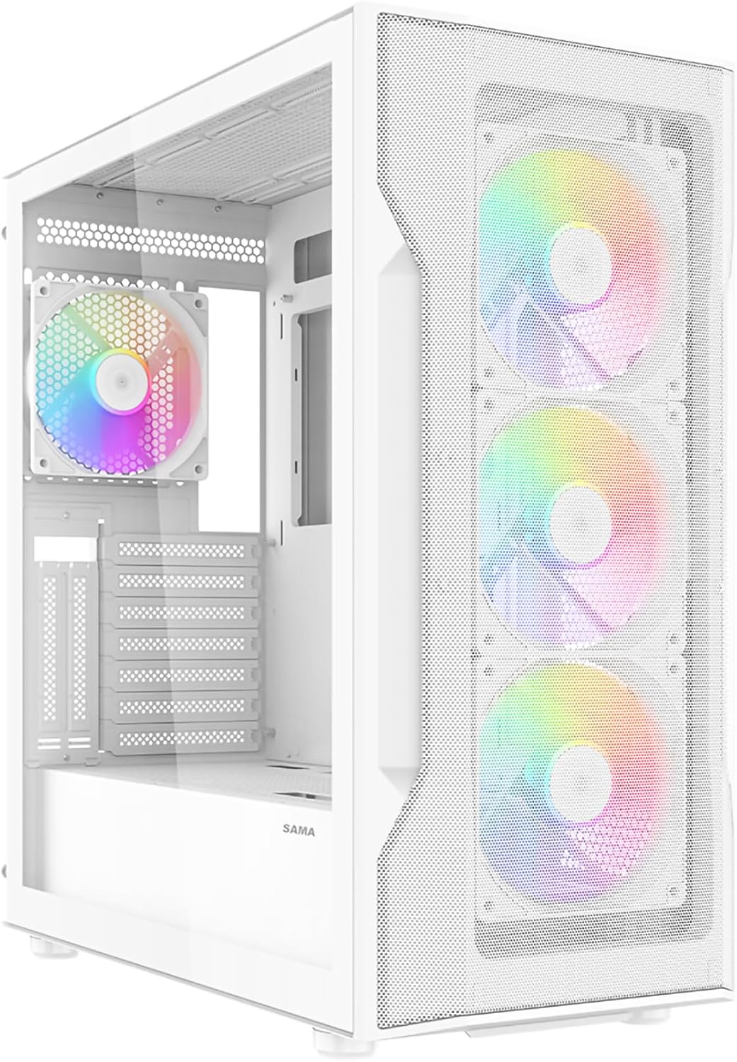 Amazon.com: SAMA S40 Mid Tower ATX PC Case – High-Airflow Mesh Design ...