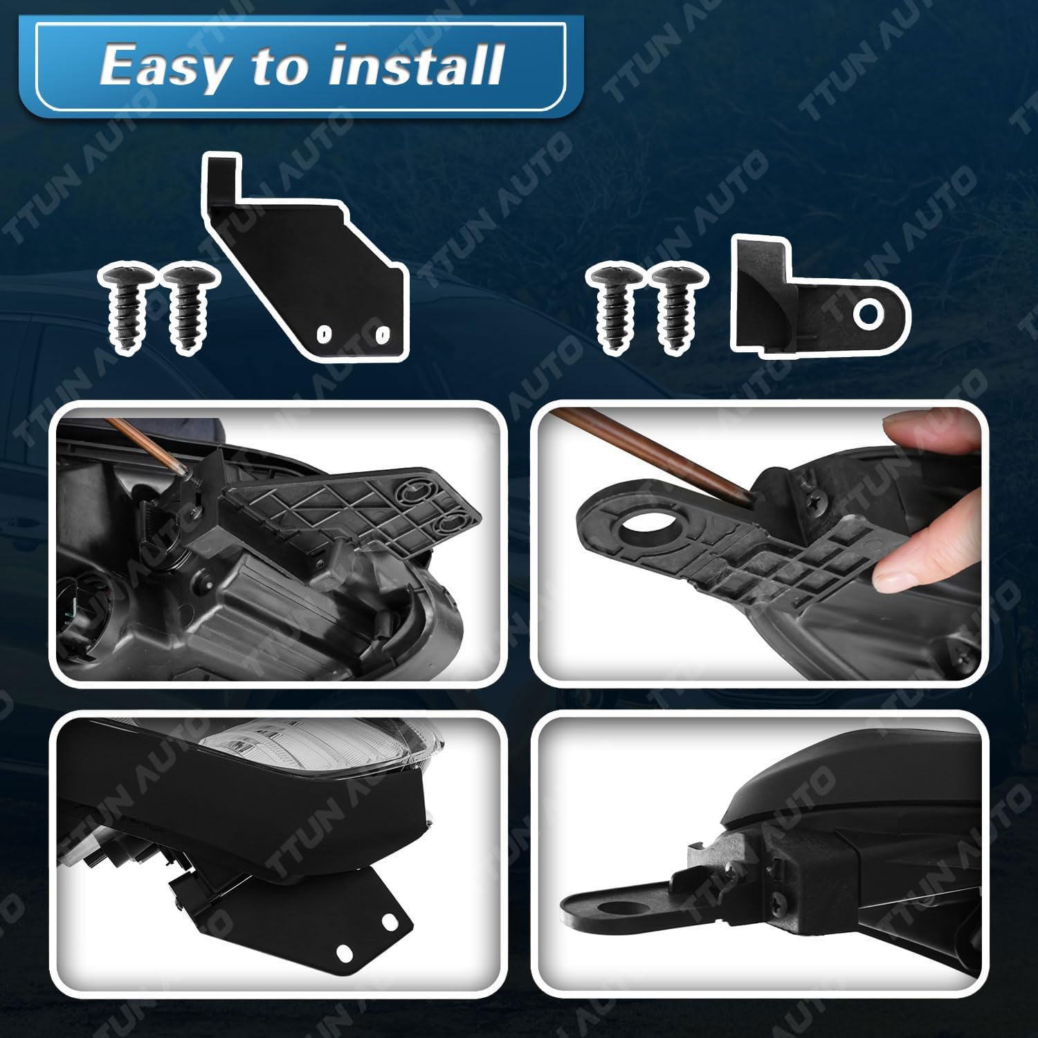 Headlights with Halogen Bulbs and LED Daytime Running Lamp Applicable for 2017-2022 Kia Sportage Left + Right Side(Not Compatible with AWD Model)