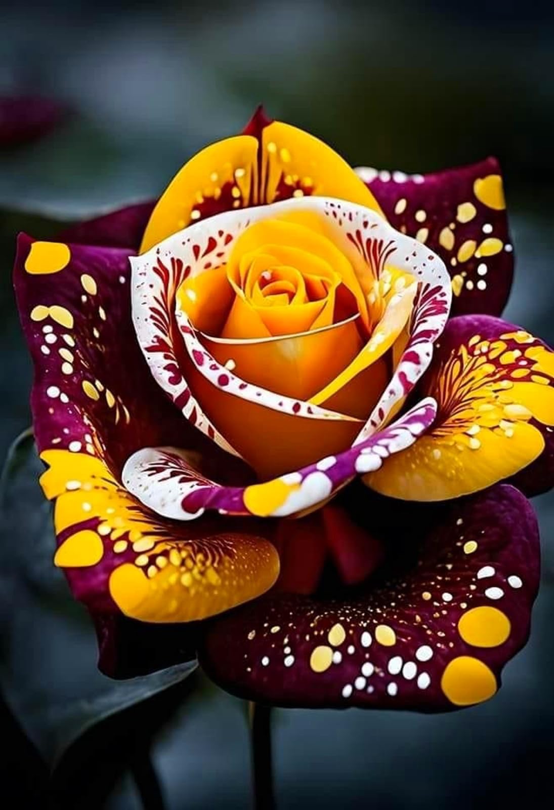Raro Bulbi di Rosa - Perenne, Colori vivaci, Bassa Manutenzione, Decorazione d'Interni-5 Bulbi-C