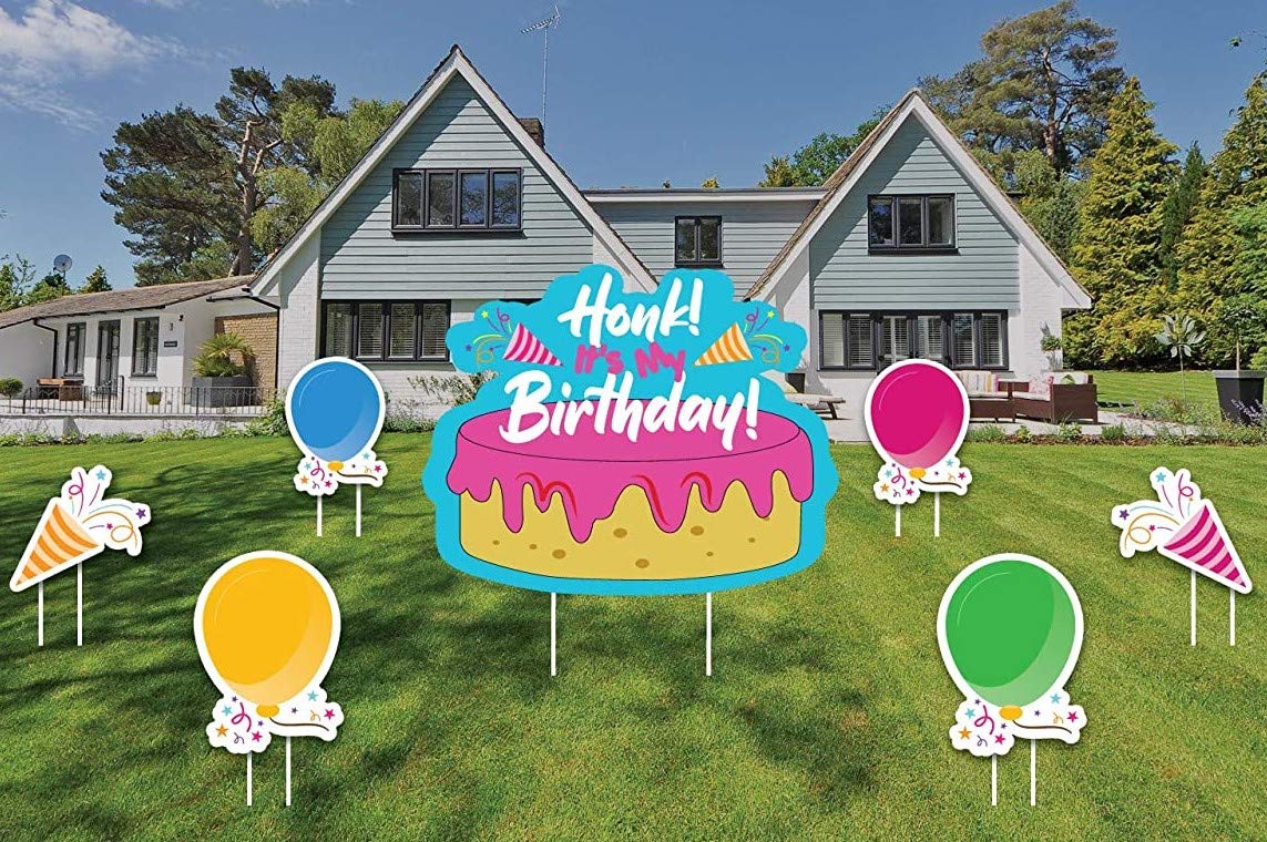Buy Happy Birthday Yard Signs With Stakes Birthday Yard Signs “Honk