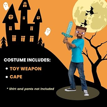 Minecraft Official Sword Accessory by Disguise, Kids Dress Up Halloween Accessory, Perfect for Carnival and Gifts, in Diamond, Netherite, Gold or Enchanted Style