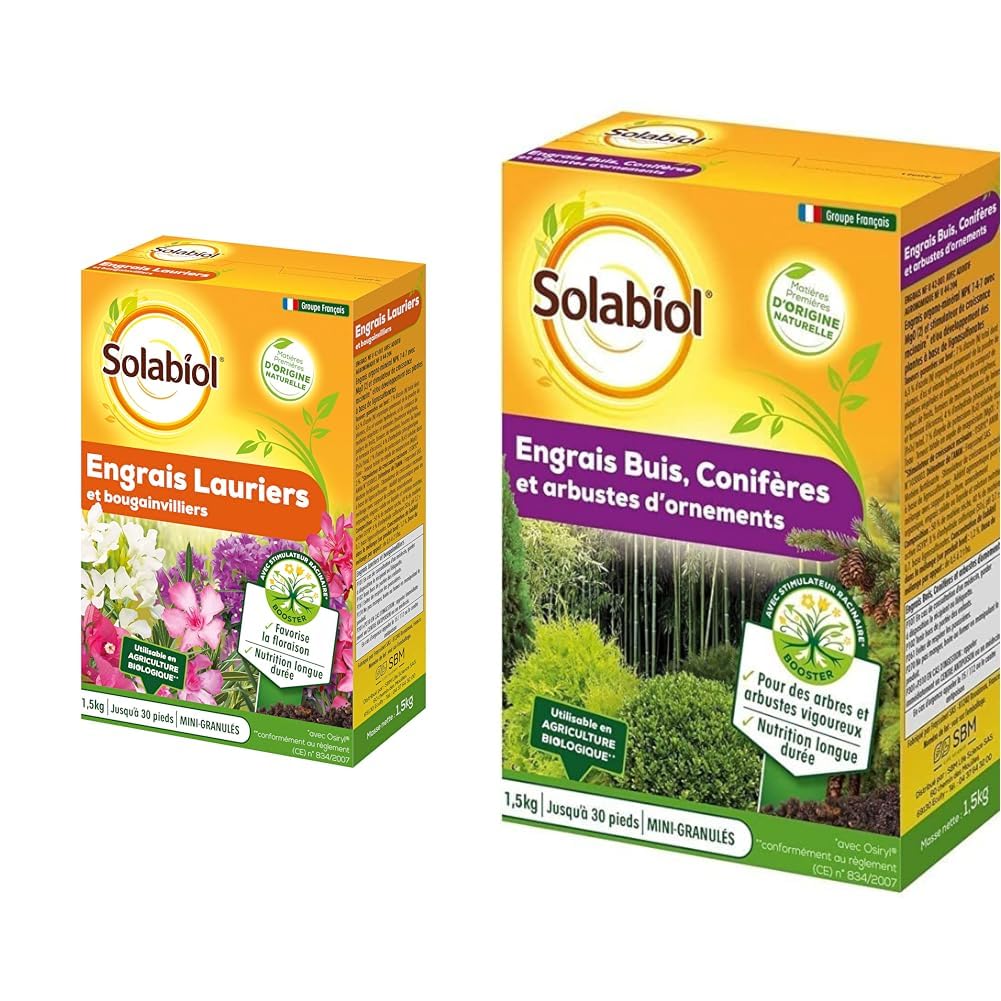 Engrais lauriers et bougainvilliers Solabiol pour arbustes d'ornement