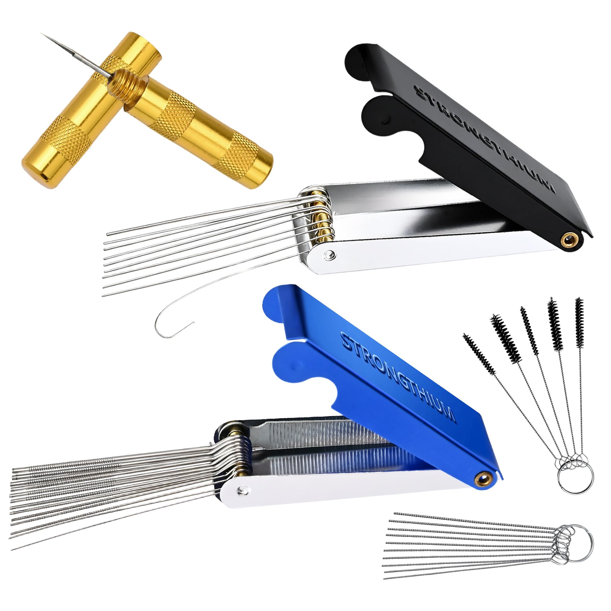 Strongthium Torch Tip Cleaner Welding Tip and Copper Carburetor Jet Cleaning Tool Kit for Cutting Torch Orifice Sprinkler Heads Shower Carb Jet Motorcycle Lawnmower