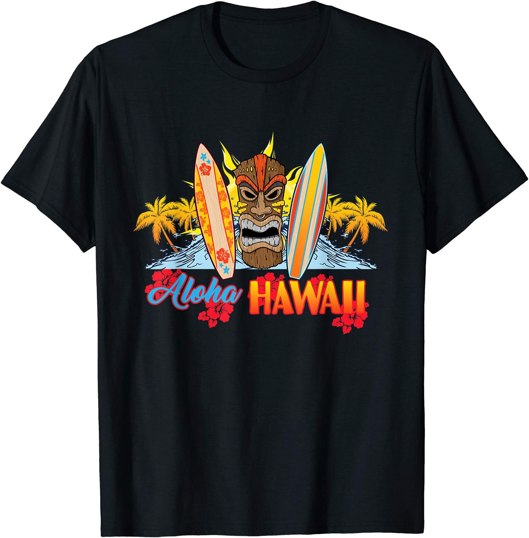 AlOHA Hawaii T-shirt from the island. Feel the Tiki Spirit