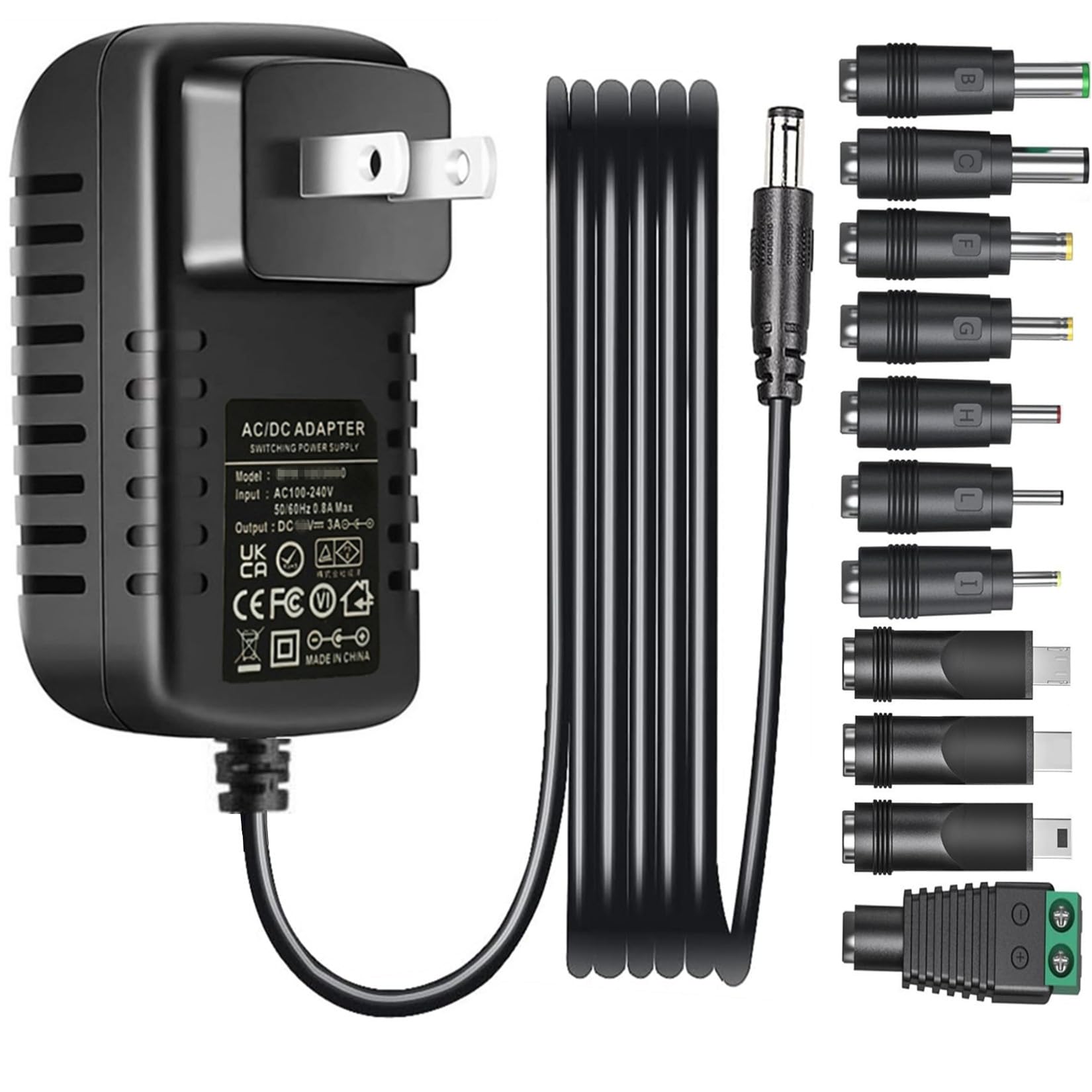 (未使用･未開封品)　ACアダプター スイッチング式（DC５V 1200mA） ar3p5n1 Amazon | 「11種類変換ジャック」汎用5V 3A ACアダプター パワー
