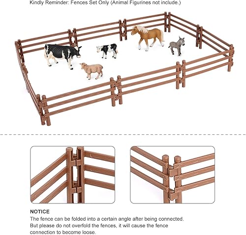 Miniatura 9 de Volnau Juego de 16 piezas de accesorios para valla de caballo, figuras de granja, figuras de animales de granero para niños pequeños, juego