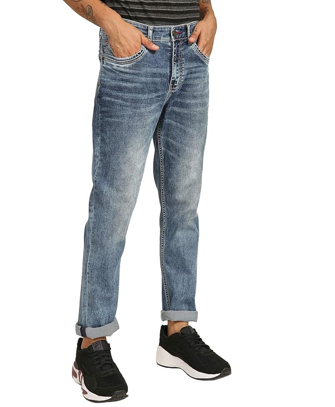 Buy Buffalo by FBB Indigo Acid Washed Slim Fit Denim at Amazon.in