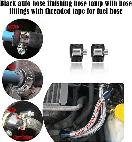 Miniatura 5 de 2 abrazaderas de manguera modificadas para automóvil AN12, accesorios de adaptador de abrazadera de metal duraderos e impermeables para tubo de