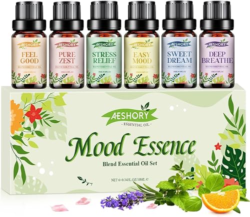 Huiles Essentielles Blend Set Mood Essence 6x10ML AESHORY
