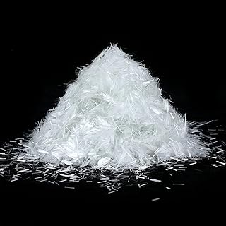 Marsui 10 lb 3/4'' (19 mm) Fiberglass for Concrete Cement Mortar Mix, Reinforcement Anti Seepage Anti Cracking White Fiber...