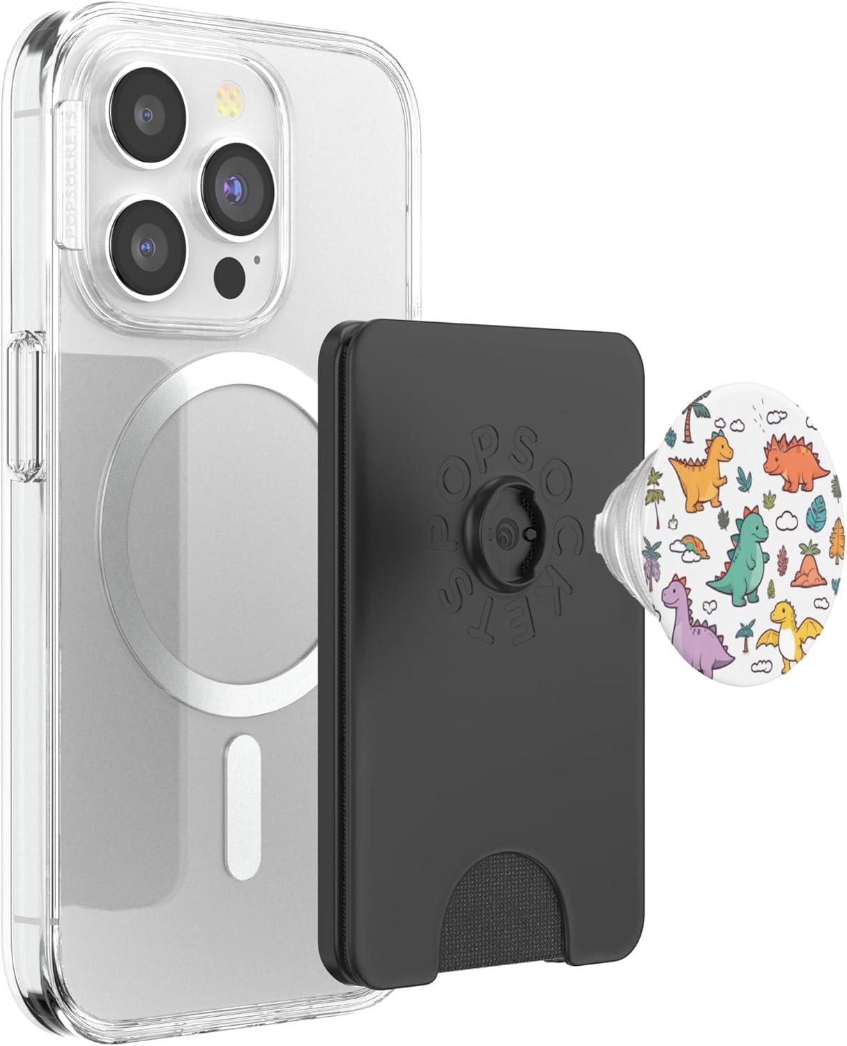 Dino Dinosaur PopSockets PopWallet for MagSafe