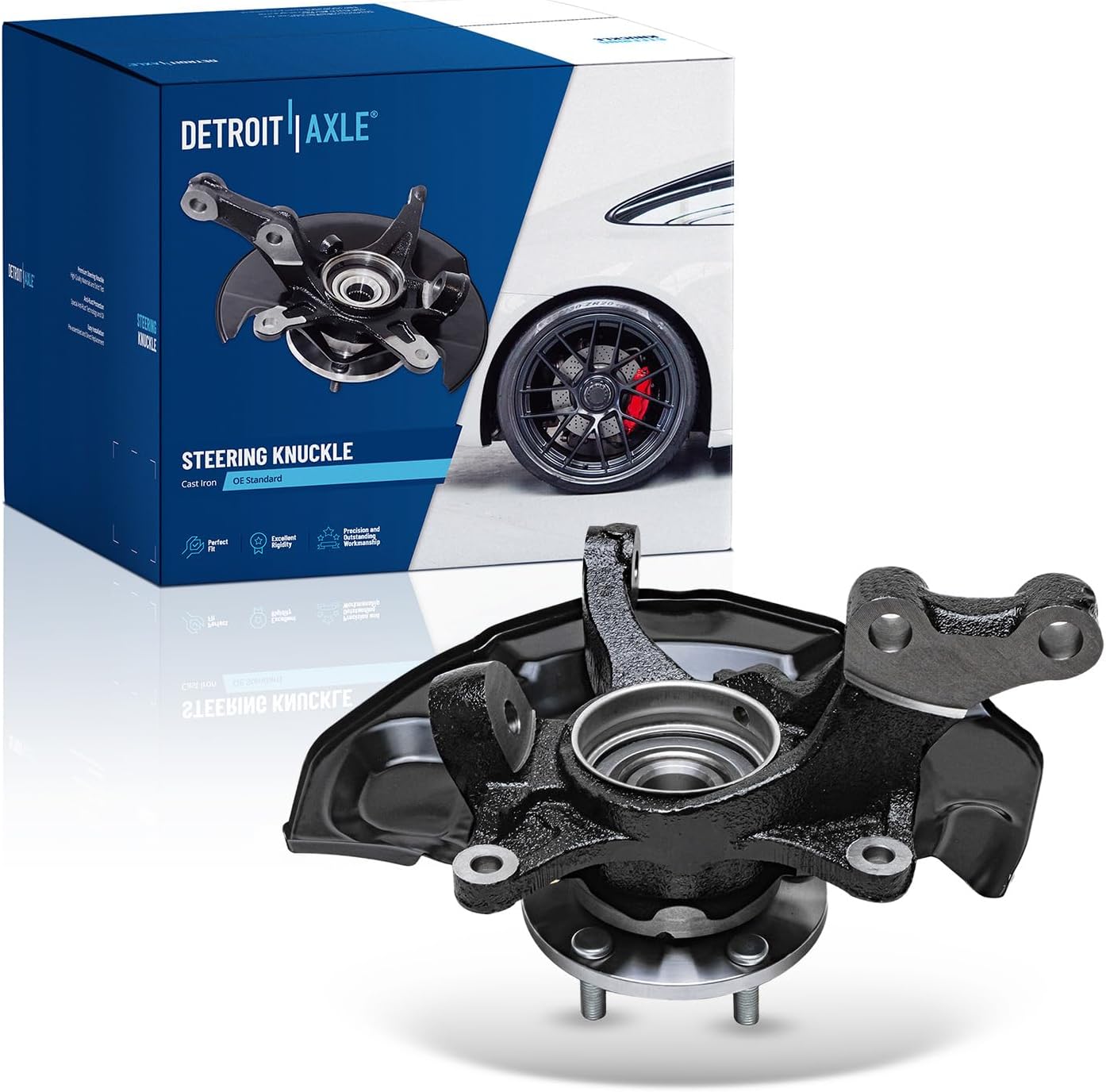 Detroit Axle - Front Left Steering Knuckle for 2005-2011 Toyota Avalon 2006 2007 2008 2009 2010 Steering Knuckle & Wheel Bearing Hub Driver Side Replacement