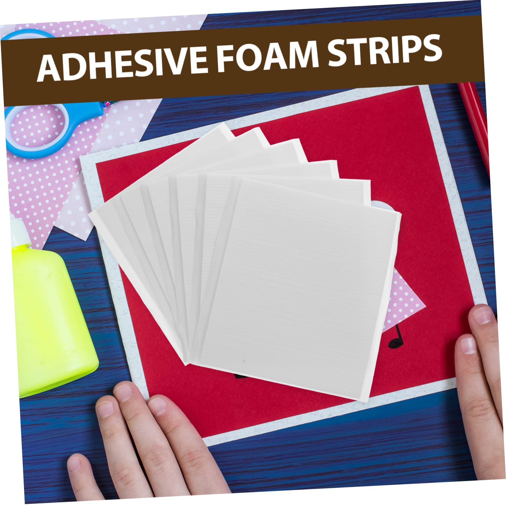 SHINEOFI 5 Juegos Tira De Espuma Autoadhesiva Almohadillas De Espuma Pegajosas Pegajoso Espuma De Doble Cara Espuma Adhesiva De Doble Cara Cintas Adhesivas De Espuma Eva 6 Hojas * 5