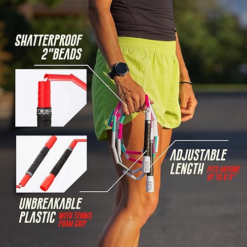 Miniatura 3 de Elite Jumps - Cuerda de saltar con cuentas pesadas - Cuerda de saltar con peso de 6.5 onzas para mujer - Duradero y resistente - Cuerda ajustable de