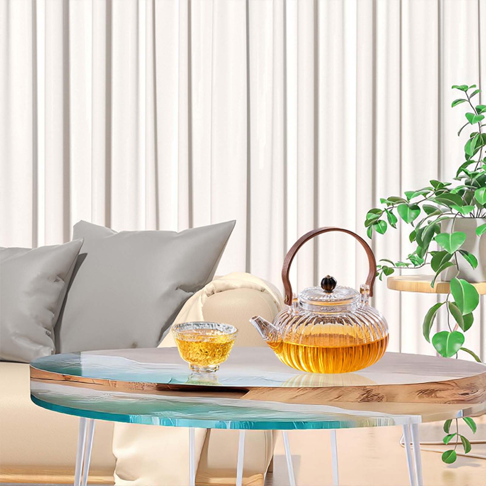 Stampo Rotondo Resina Per Tavoli Fiume - Con Gambe - Fai Da Te Creativo - Foto 9