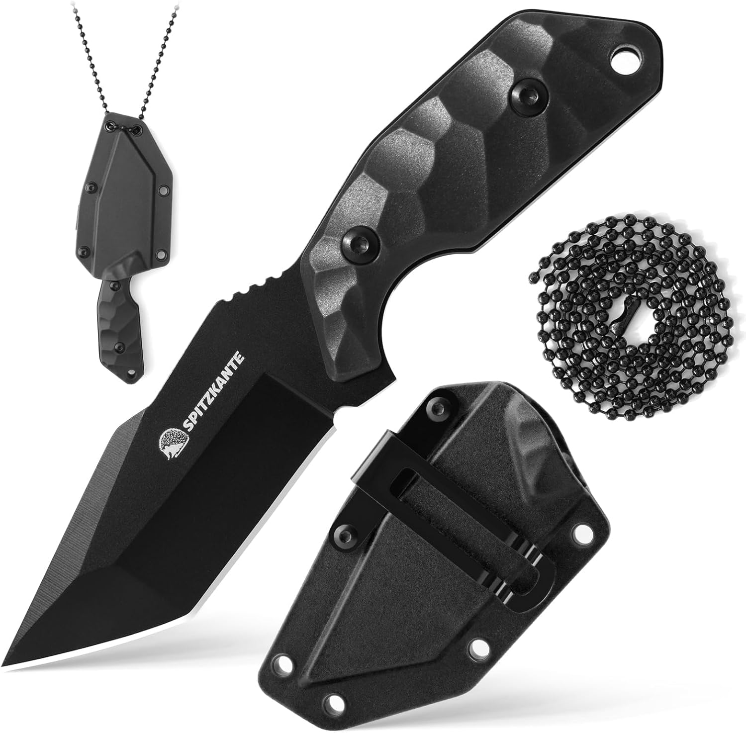 SPITZKANTE X-TAN-K 5Cr14MoV Tanto Neck Knife