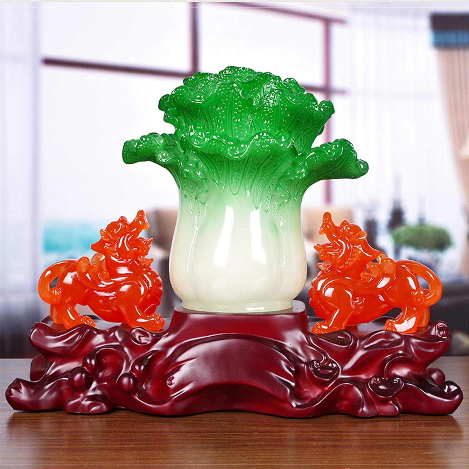 GRFIT Scultura ornamento Fortunato Cavolo Pi Xiu Decorazione Decorazione Office Desktop PI XIU Decorazione Feng Shui Dispositivo Cassiere Desk Decorazione Apertura Regalo Feng Shui mascotte statua