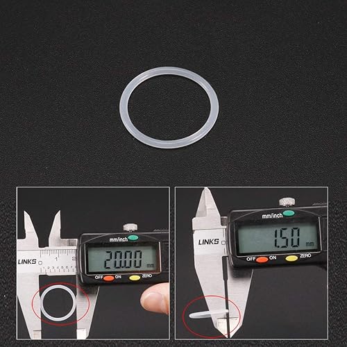 Miniatura 3 de uxcell Juntas tóricas de silicona, 0.787 in OD 0.669 in ID 0.059 in Ancho VMQ Junta de sello para válvulas de compresor reparación de tuberías,