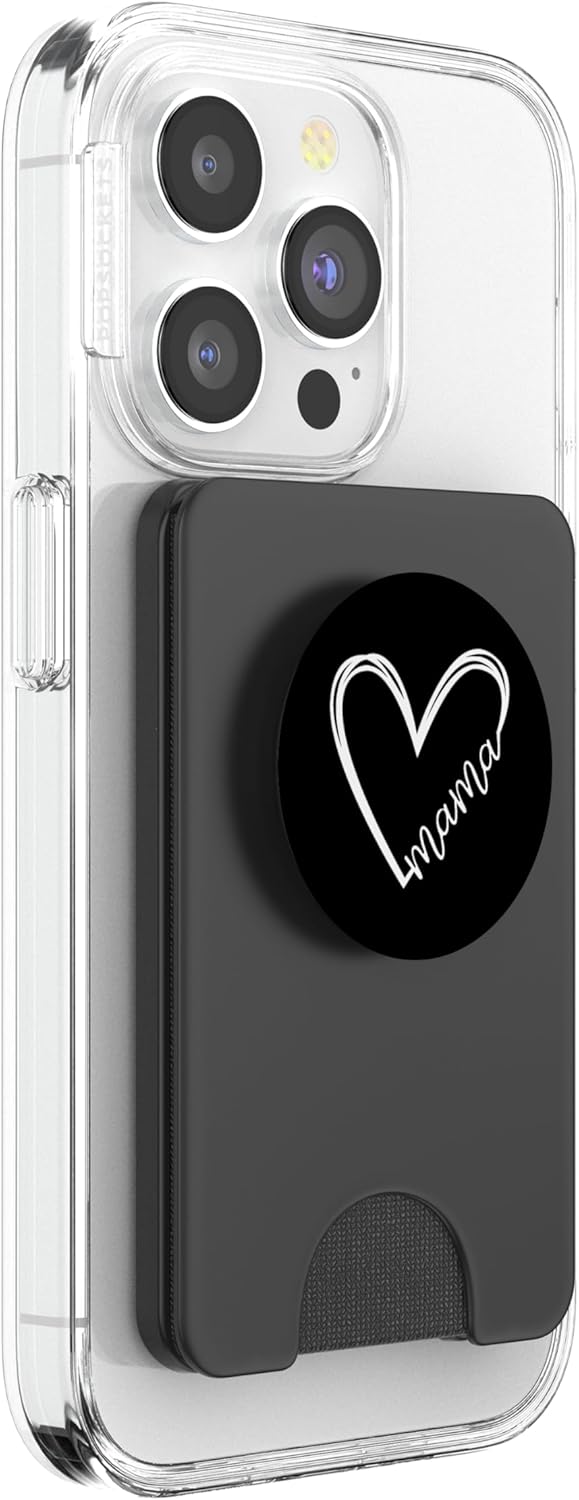 Mama Heart Love Mom Mothers Day PopSockets PopWallet for MagSafe