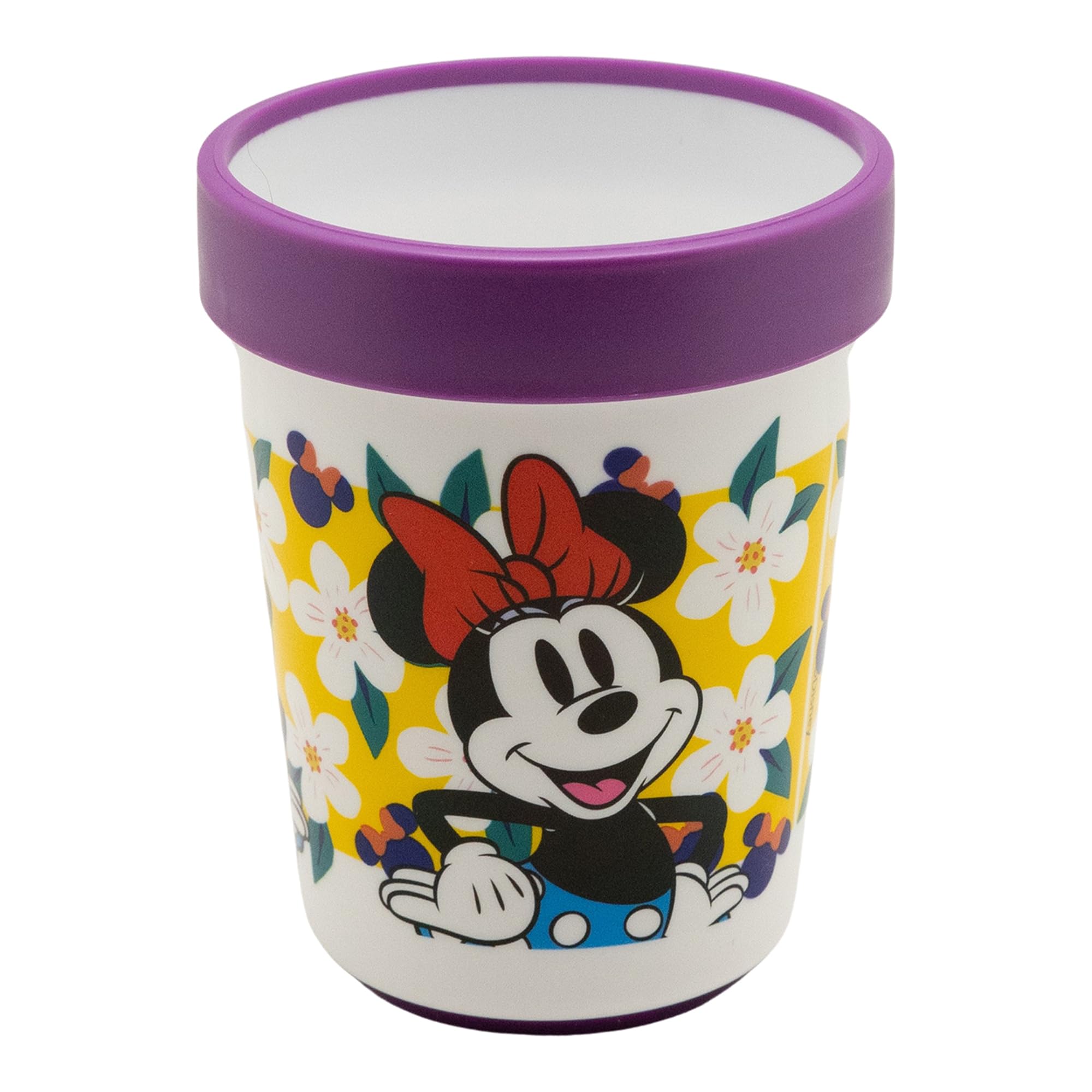 Stor Gobelet Enfant Minnie Mouse 260ml avec Base Antidérapante, Verre Réutilisable en Plastique sans BPA, Compatible Micro-ondes pour Enfants