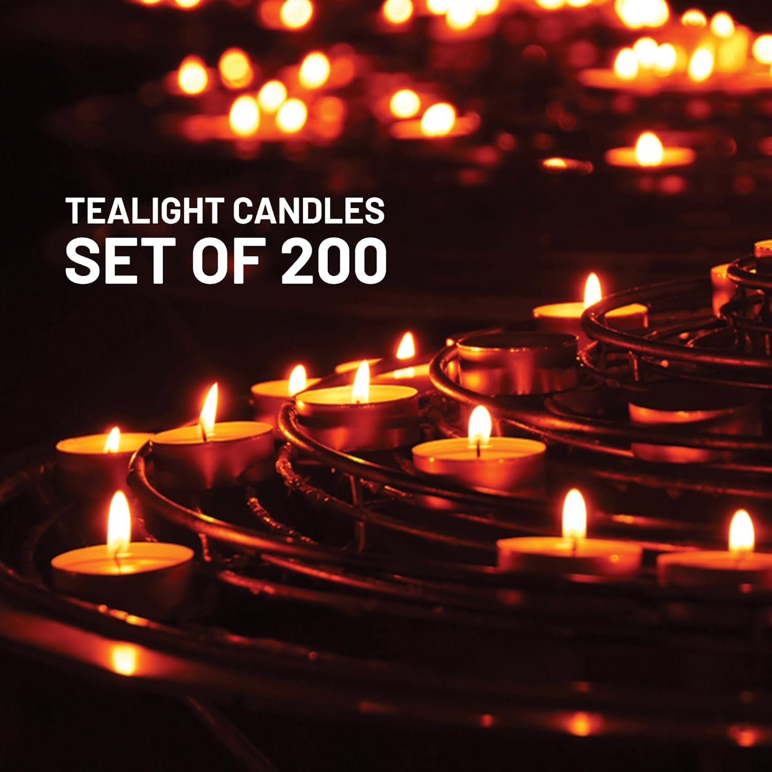 Grob Carnival Festive Unscented Tea Light Candles | Diwali Decoration Smokeless Candles | 4 Hours Burning Time| Wax Tealight Candle | 8 gm, 200Pcs