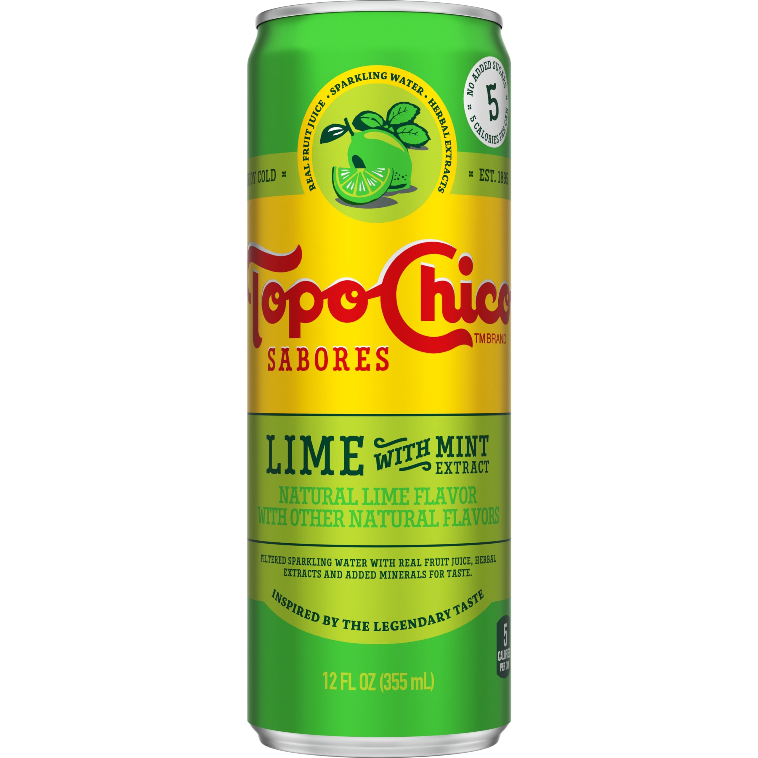 Topo Chico Sabores Lime with Mint Extract 12oz Can