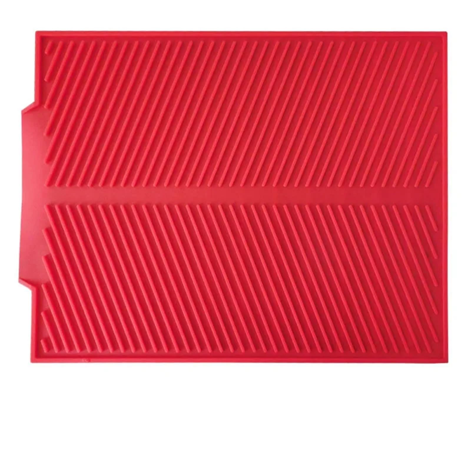 Siienna Red Dish Drying Mats For Kitchen Drain Mat Kitchen Silicone Dish Drainer Mats Large Sink Drying Worktop Organizer Drying Mat For Dishes Tableware For Tableware(,L 43X33cm)